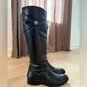 Like New FRYE & CO. Tall Black Leather Riding Boots